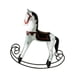 thumbnail image 4 of Figura de escritorio Caballo mecedor de madera Estatua de animal coleccionable Adorno de escritorio Rojo Blanco, 4 of 9