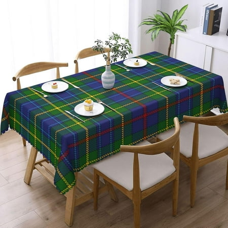 

Rectangle Table Cloth Scottish Clan Bailey Tartan Plaid Resistant Washable Tablecloth Decorative Table Cover for Dining Indoor and Outdoor