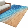 thumbnail image 2 of Blue Ombre Coastal Area Rug 4x6 FT, Non Slip Kids Room Carpet, Summer Nautical Beach Ocean Seaside Washable Soft Floor Carpet Non-Shedding Throw Rug for Dorm Kitchen Study Room Home Office Bedside, 2 of 9