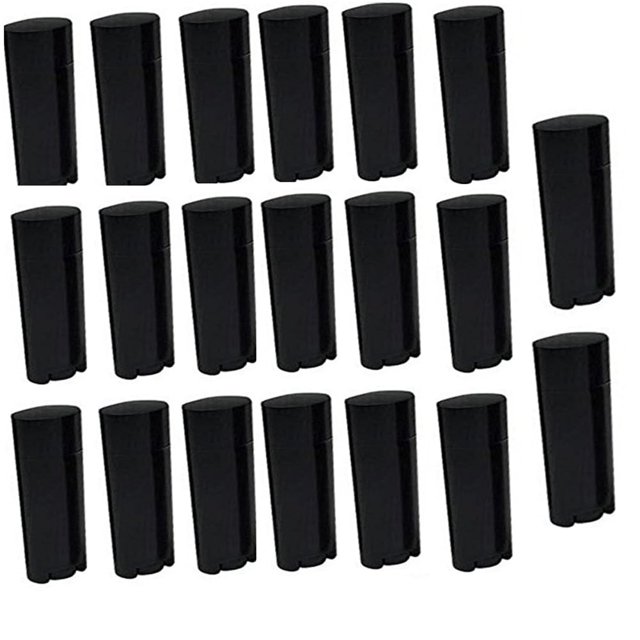 erioctry 0.15 oz 0.15 oz vacío recargable plástico DIY lápiz labial bálsamo labial tubos de brillo de labios recipientes ovalados desodorante crayón tubo tubo botella caso (50 piezas negro)