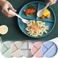 thumbnail image 1 of SPOORYYO 3-Compartment Kids Plate Set - Microwave Safe, Space-Saving Divided Tableware for Breakfast & Dessert, 1 of 9