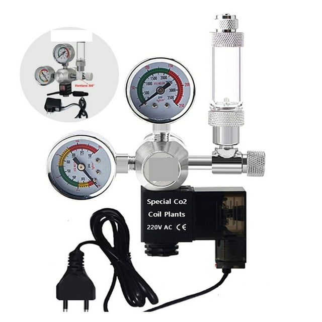 Kit de Régulateur de CO2 d'Aquarium DIY avec Solénoïde Magnétique, Clapet Antiretour, Accessoires pour Aquarium, Système de Contrôle du CO2, Ensemble de Générateur de Réacteur, Installation Facile