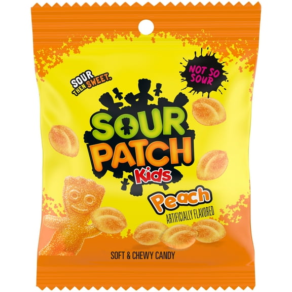 Sour Patch Kids Peach Soft and Chewy Candy, 3.56 oz
