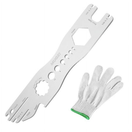 

AMLESO Disc Brake Wrench Front Fork Crown Wrench Lightweight Portable Disc Brake Pad Adjustment Alignment Tool Truing Wrench