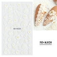 thumbnail image 3 of onlyliua Liquidación Pegatinas En Relieve para Decoración de Uñas, Diseño Tridimensional 5D, Encaje Blanco Hueco, Flores, Apliques para Uñas, 3 of 3