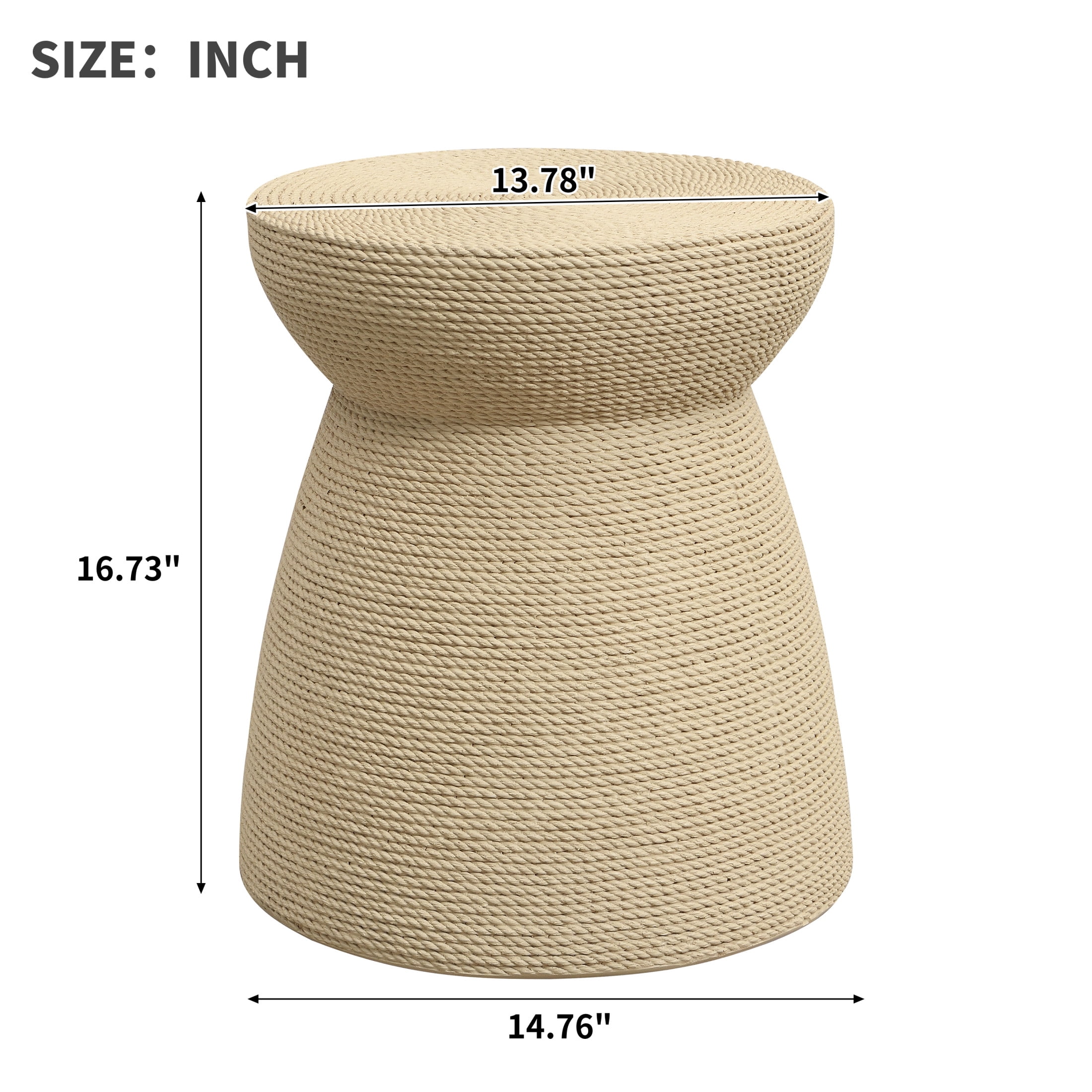 Christopher Knight Home 16.73" Simulated Rattan Hourglass Side Table for Indoor Outdoor Use, Natural