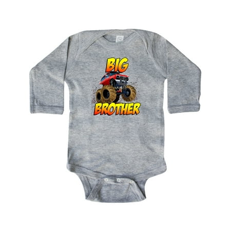 

Inktastic Big Brother Monster Truck Gift Baby Boy Long Sleeve Bodysuit