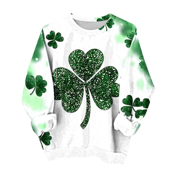 Camisetas de Halloween para Mujeres con Estampado Divertido, Cuello Redondo Suelto de Manga Larga Top Casual para Otoño Invierno