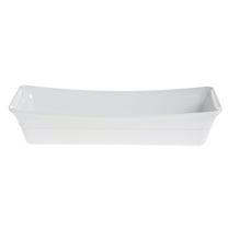 HUBERT® Curveware Cold Food Pan 1/2 Size Long White - 18 3/10" L x 6 3/8" W x 4" D