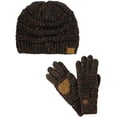 thumbnail image 1 of Ensemble de Tuque en Tricot Torsadé à Confettis Colorés et Gants à Écran Tactile Antidérapants, 1 of 4