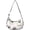Pug and Bows White Pattern, variant on Dog Paw Print White Pattern Hobo Shoulder Bag, Shopping Crescent Purse with Adjustable Strap, Sturdy Stitching Gift Ideas for Holiday Birthday Gifts