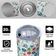 thumbnail image 4 of Pioneer Flower Floral Print Pattern 20oz Skinny Tumbler with Straw & Lid, Double Wall Vacuum Insulated Cup, Leak-Proof, Cup Holder Friendly, Hot 6H Cold 12H, 4 of 6