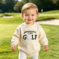 thumbnail image 6 of Ulanda Baby Boy Golf Outfit Onesie Sweatshirt Bubble Romper Long Sleeve Bodysuit Infant Fall Clothes (White, 3-6 Months), 6 of 8