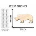 thumbnail image 2 of Unfinished Wood Rhinoceros Shape - Animal - Wildlife - Craft - up to 46" DIY 20" / 3/4", 2 of 3