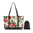thumbnail image 7 of FORMRS Canvas Laptop Tote Bag for Women with 15.6" Computer Compartments Shoulder Handbag, Apple Leaves Pattern, 7 of 7