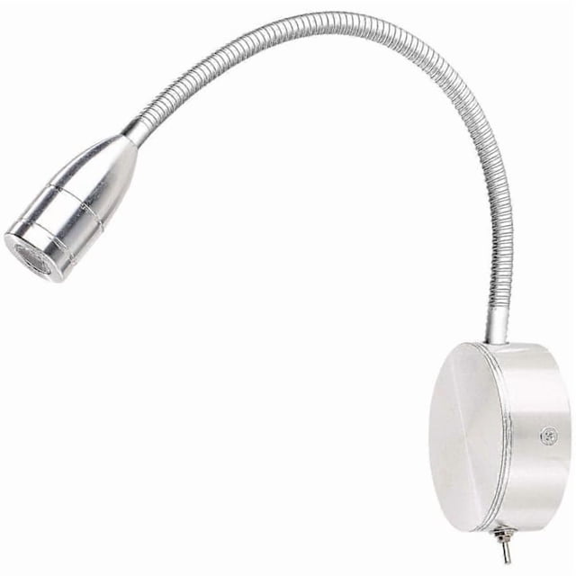 Lunartec Gooseneck Bed Lamp: LED bed & reading lamp with gooseneck, wall mounting, 3 W, cool white (Reading Lamp Bed Gooseneck) style301