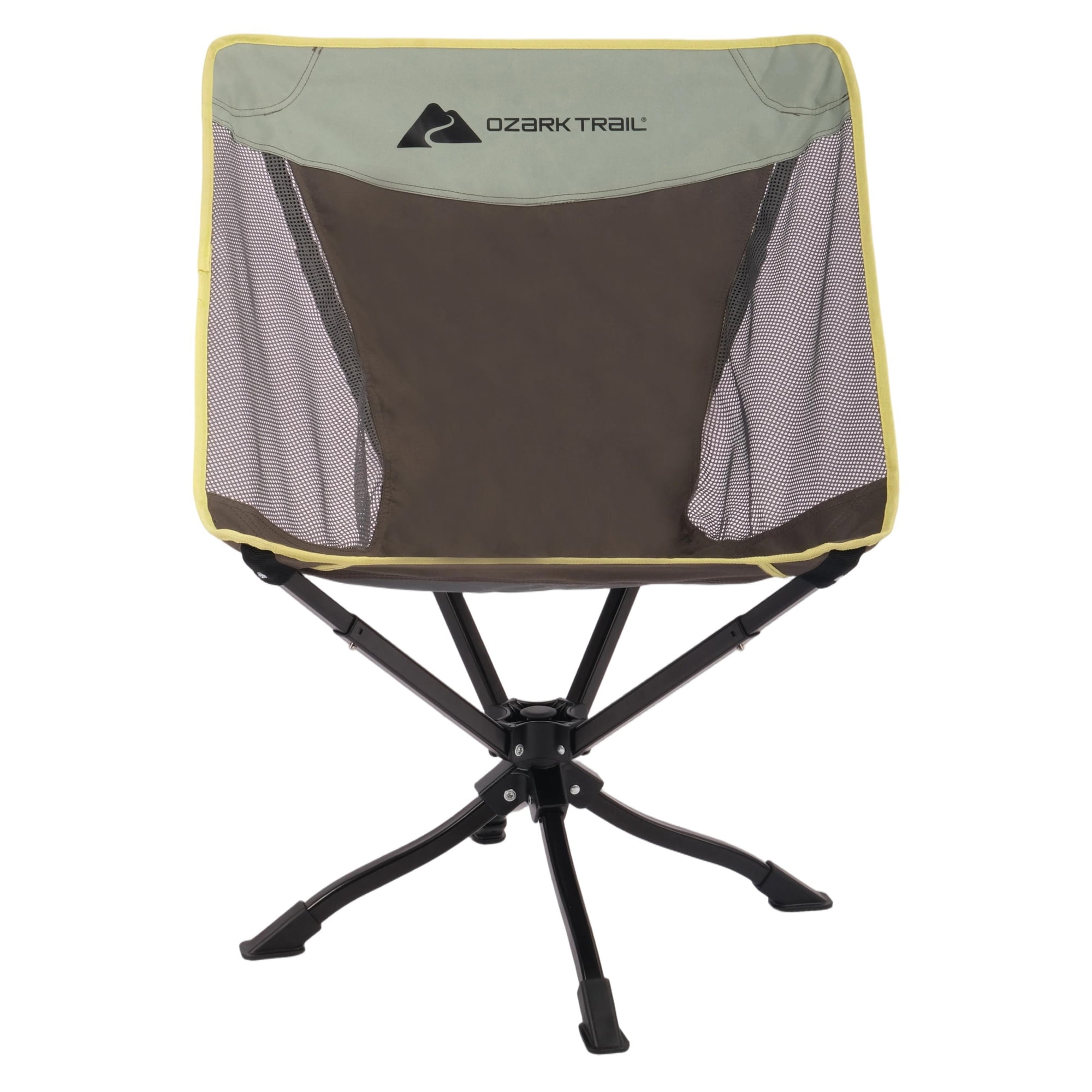 Ozark Trail Compact Camping Chair with 360-Degree Swivel Seat and Carry Bag