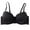 Black B, variant on Women's V-Neck Comfort Push-Up Wireless Bralette Bra Soft Breathable Spaghetti Straps Hook & Eye Closure Solid Color