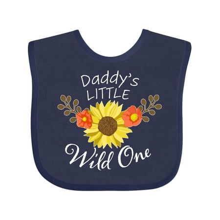 

Inktastic Daddy s Little Wild 1 with Beautiful Sunflower Gift Baby Boy or Baby Girl Bib