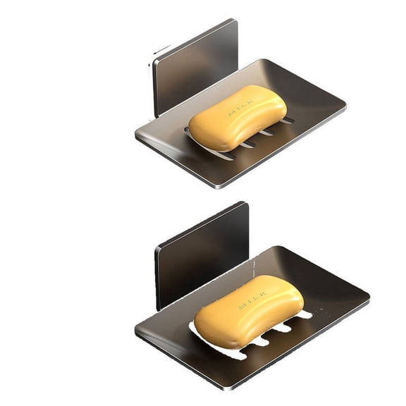 ACDANC 2Pcs Soap Dish,Metal Shower Soap Holder,Simple Design Soap Bar Holder,5"X4"X2"