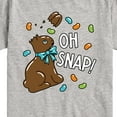 thumbnail image 3 of Instant Message - Oh Snap Chocolate Bunny - Easter - Toddler And Youth Short Sleeve Graphic T-Shirt, 3 of 6