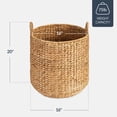 thumbnail image 3 of Best Choice Products Round Storage Basket w/ Handles, Handwoven Water Hyacinth, Storage Organizer Tote - Natural, 3 of 9