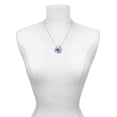 thumbnail image 3 of Delight Jewelry Silvertone Enamel Earth Heart Laugh Ring Charm Necklace, 18", 3 of 4