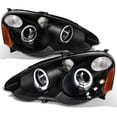 thumbnail image 2 of AKKON - For 2002 2003 2004 Acura RSX Interga DC5 Left + Right Black LED Projector Headlights Lamps Assembly Set, 2 of 7