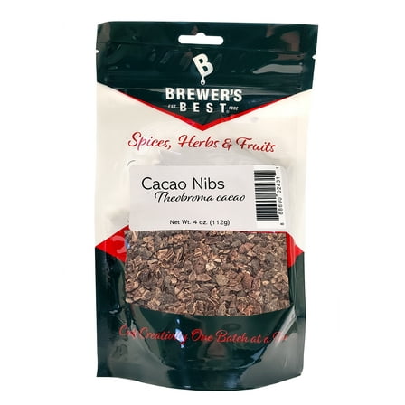 Brewers Best Organic Cacao (Cocoa) Nibs-4 oz.