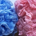 thumbnail image 2 of Bath Shower Loofah Sponge 83g Bath Mesh Pouf Shower Ball by Casewin, Body Scrubber Exfoliating Bath Sponge for Women and Men, Set of 3, 3 Color, 2 of 6