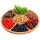 thumbnail image 4 of Bam-boo Nu-ts Storage Platter Tray Appe-tizer Tray 5 Dining Grids Snacks Bowls Round Serving Tray Serving Dishes Perfect For, 4 of 4