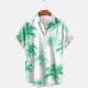 thumbnail image 4 of Camisetas de Lino para Hombres Vintage Bowling Manga Corta Cuello Cubano, Retro Playa Y Verano Hombre Manga Corta Botón Abajo Camisetas, 4 of 6