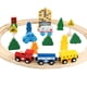thumbnail image 1 of Juguete de la vía del ferrocarril de madera Accesorios universales Juguetes educativos del vagón del tren del tren - Corriente 26pc pista, 1 of 3