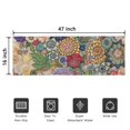 thumbnail image 5 of Bohemian Retro Floral Non-Slip Entryway Door Mat,Boho Indoor Decor Durable Low Plush Door Mat,Washable Welcome Rug for Patio Hallway Home Decor 16x47 Inches, 5 of 7