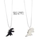 thumbnail image 4 of Collar de dinosaurios lindo regalo de los niños collar de acero de titanio para las mujeres hombres parejas a juego mejor amigo regalos de joyería, 4 of 5