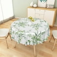 thumbnail image 5 of Nanqianyi Round Tablecloth 60 inch, Green Leaves Waterproof Table Cover for Kitchen Dinner, Outdoor Picnic, 5 of 9