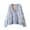 Blue, variant on Fortune Women Little Daisy Sweater Cardigan V Neck Floral Print Loose Knit Coat