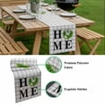 thumbnail image 5 of Rustic Home Table Runner - 108 Inch Long, Kitchen Dining Table Runner Dresser Scarves, Green Eucalyptus Leaves Wreath Wooden Plaid Farmhouse Decor for Coffee Tables Wedding Party Banquet, 5 of 8
