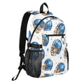thumbnail image 2 of JIALIOU 14" Laptop Backpack Waterproof Airline Approved Stylish Casual Daypack for Travel Business College Work, Football Helmet with Star, 2 of 8