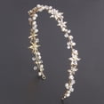 thumbnail image 3 of Cristal para boda Diadema de boda de cristal dorado para novia, tocado de niña de flores con diamantes, joyería para novias, damas, bebés, princesas, cumpleaños, desfiles, fiestas, fotografí, 3 of 4