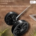 thumbnail image 4 of Double Wheel Garden Plow Hoe, Multi Function Cultivator Plow with Double Wheels | Gardening Tool for Soil Loosening Weeding, Farm Tool for Men Husband Father Gardener, 4 of 8