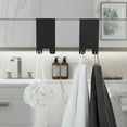 YIGII Over the Door Towel hooks Black Door Hooks for Frameless Glass