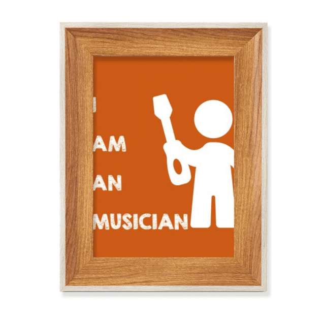 Guitar Musician Music Position Desktop Wooden Photo Frame Display Picture Art Painting Multiple Sets