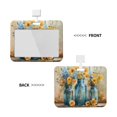 thumbnail image 2 of Kdxio Rustic Blue Vase Blossoms Card Badge Holder Work Badge Sleeve for Office, School, Factory, ID Credit Cards, Driver Licenses and Passes, 2 of 7