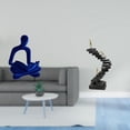 thumbnail image 2 of Figura de pensador abstracto,Estatua de pensador abstracto,decoración para el hogar,Estatua de escalera,Estatua de escalera con libros para escalar,decoración artística,Escultura de escalera, 2 of 8