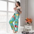 thumbnail image 4 of Uemuo Mushrooms Pattern Women's Wide Leg Palazzo Lounge Pants with Pockets Light Weight Loose Comfy Casual Pajama Pants-Small, 4 of 9