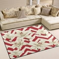 thumbnail image 2 of Non-Slip Polyester Rug 63x48in & 80x58in - Plush Memory Foam Floor Mat, Absorbent, Fade Resistant, Machine Washable for Living Room, Bedroom, Entryway，Lines and Flowers, 2 of 7