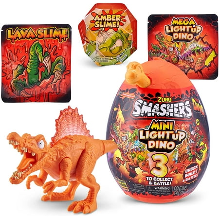 Smashers SPINOSAURUS Mini Light up Dino Surprise Series 4 by ZURU with Lava Slime