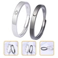 thumbnail image 3 of 1 par de anillos de pareja de sol y luna anillos de juego ajustables para ella y para él, 3 of 4