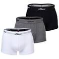 thumbnail image 1 of s.Oliver Calzoncillos para hombre, paquete de 3 - Trunks, Hipsters, Algodón Stretch Gris/Negro/Blanco XL, 1 of 7